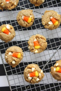 Peanut Butter White Chocolate Candy Corn Cookies