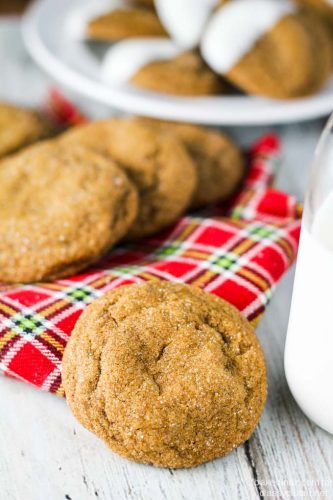 Soft Ginger Cookies with White Chocolate