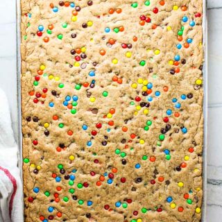 Sheet Pan Chewy Chocolate Chip Cookie Bars