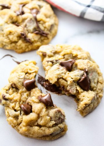 Peanut Butter Oatmeal Chocolate Chip Cookies