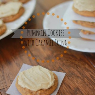 Pumpkin Cookies with Caramel Icing