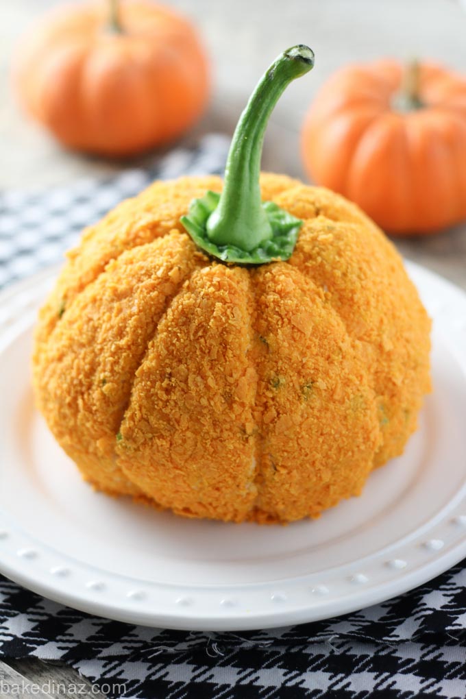 Pumpkin Shaped Cheese Ball | Halloween Appetizers That Are Dreadfully Inviting | Homemade Recipes