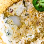 Bacon Jalapeño Popper Dip! | A crowd pleaser! This dip is so creamy! It is like biting into a bacon wrapped jalapeño popper! #appetizer #dip #partyfood