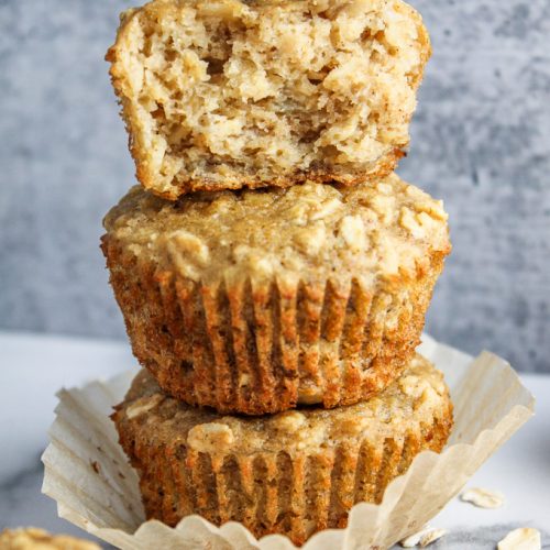 Applesauce Banana Oat Muffins (No sugar & No dairy) Baked in AZ